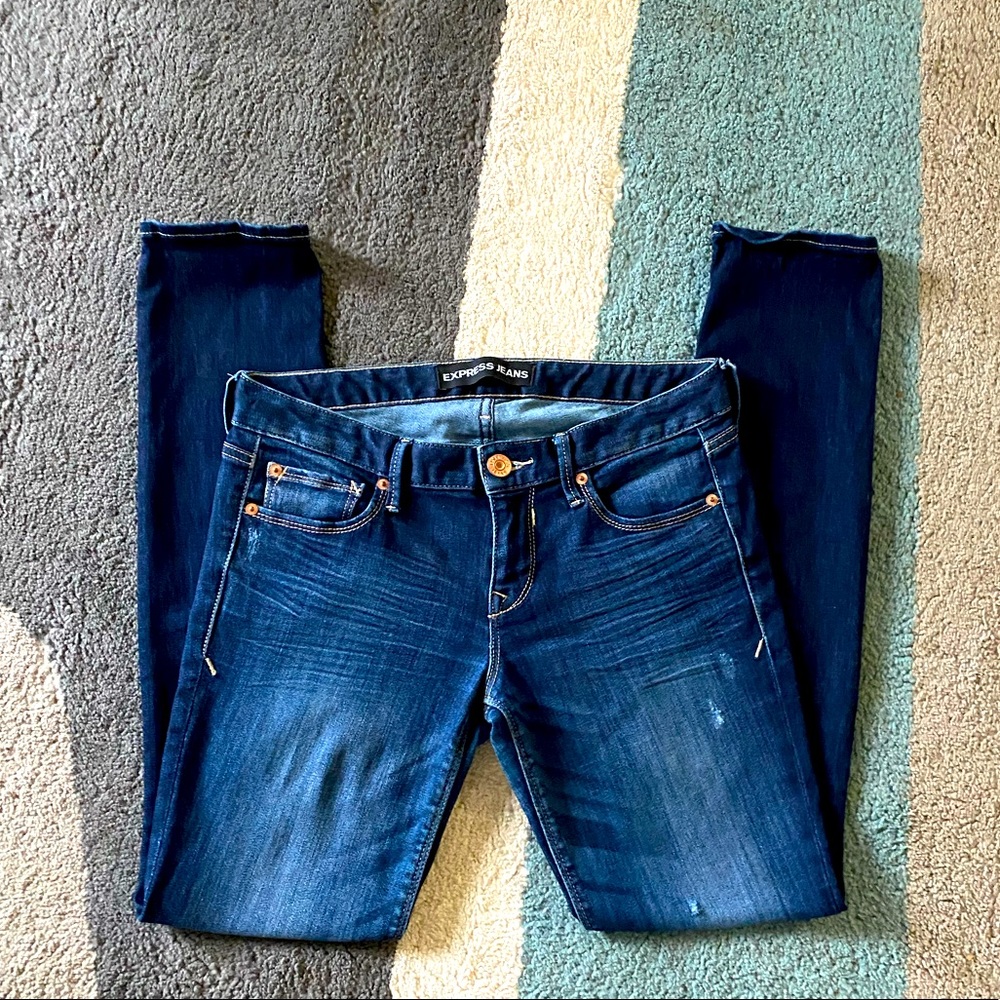 Express Ankle Skinny Stella Low Rise Jeans
